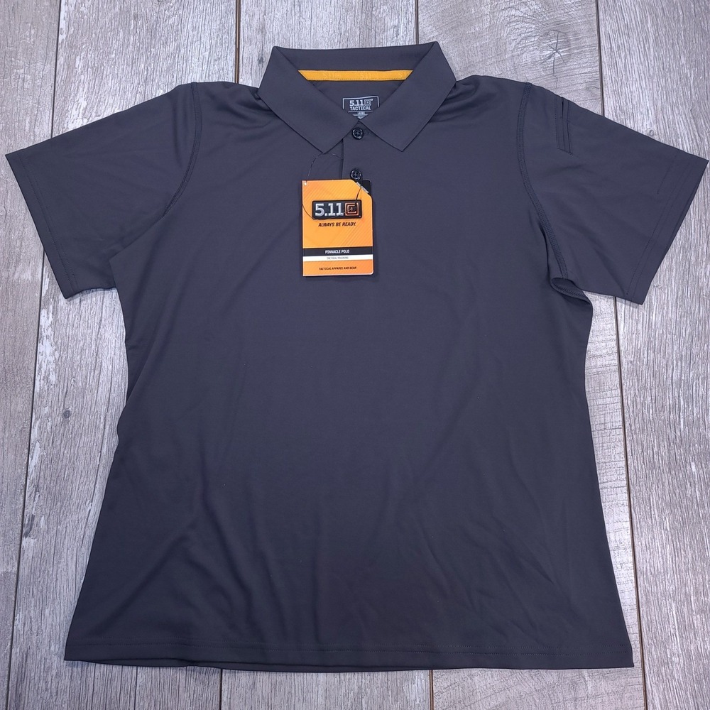 5.11 Tactical Pinnacle Polo Womens Size Large Charcoal Gray Short Sleeve Shirt
